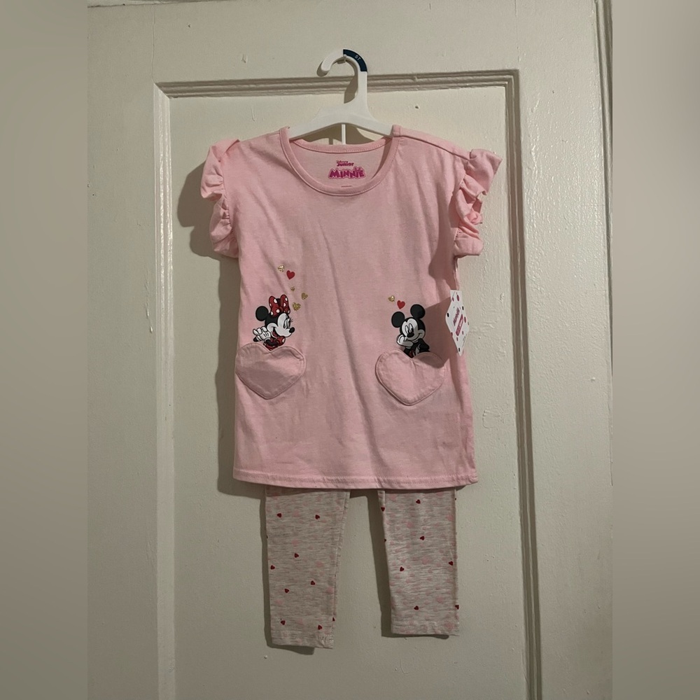 Disney Hearts Minnie and Mickey Kids Top and Bottom Set-Size 2T